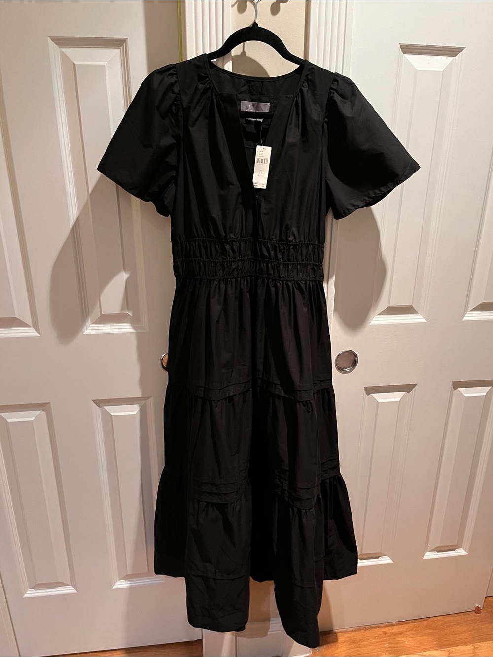 NWT Anthropologie Somerset maxi Dress - black, petit small